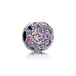 (afbeelding voor) Pandora Zilveren Fancy Paarse Kosmische Sterren Clip 791286Cfpmx