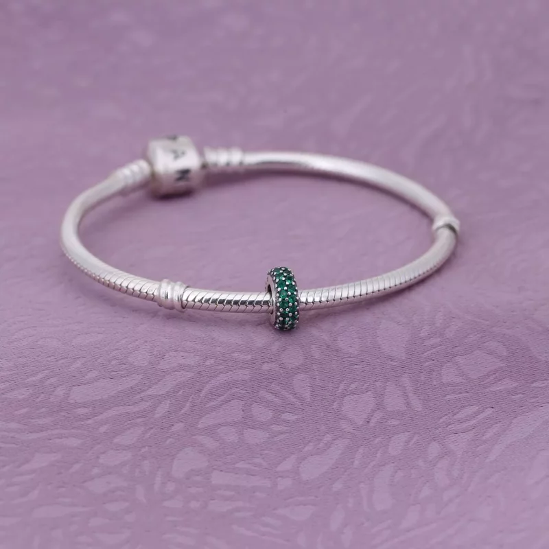 (afbeelding voor) Pandora Zilveren Groene Pavé-Inspiratie Spacer 791359CZn - Bekijken 2