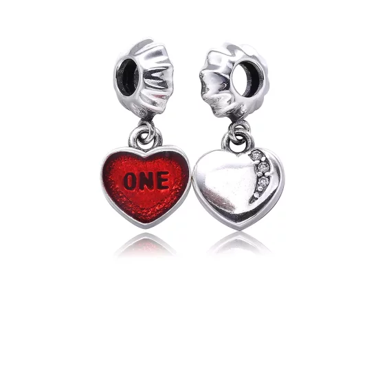(afbeelding voor) Pandora Zilveren Hart "One Love" Hangende Bedel Pj0002-1