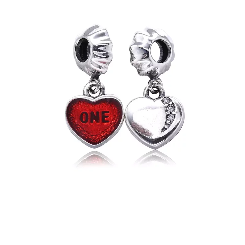 (afbeelding voor) Pandora Zilveren Hart "One Love" Hangende Bedel Pj0002-1