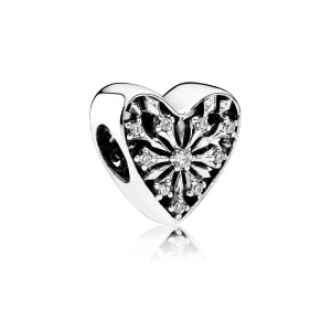 Pandora Zilveren Hart Van De Winter Bedel 791996CZ (afbeelding voor) Pandora Zilveren Hart Van De Winter Bedel 791996CZ