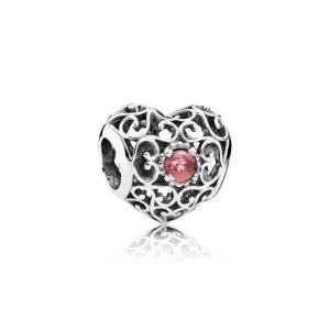 (afbeelding voor) Pandora Zilveren Januari Handtekening Hart Birthstone Bedel 791784Gr