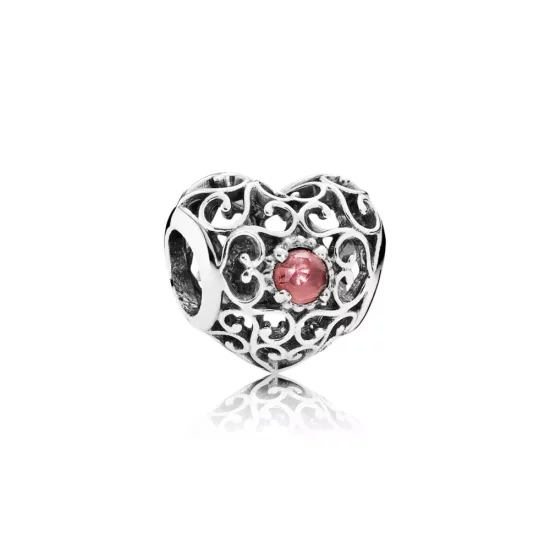 (afbeelding voor) Pandora Zilveren Januari Handtekening Hart Birthstone Bedel 791784Gr