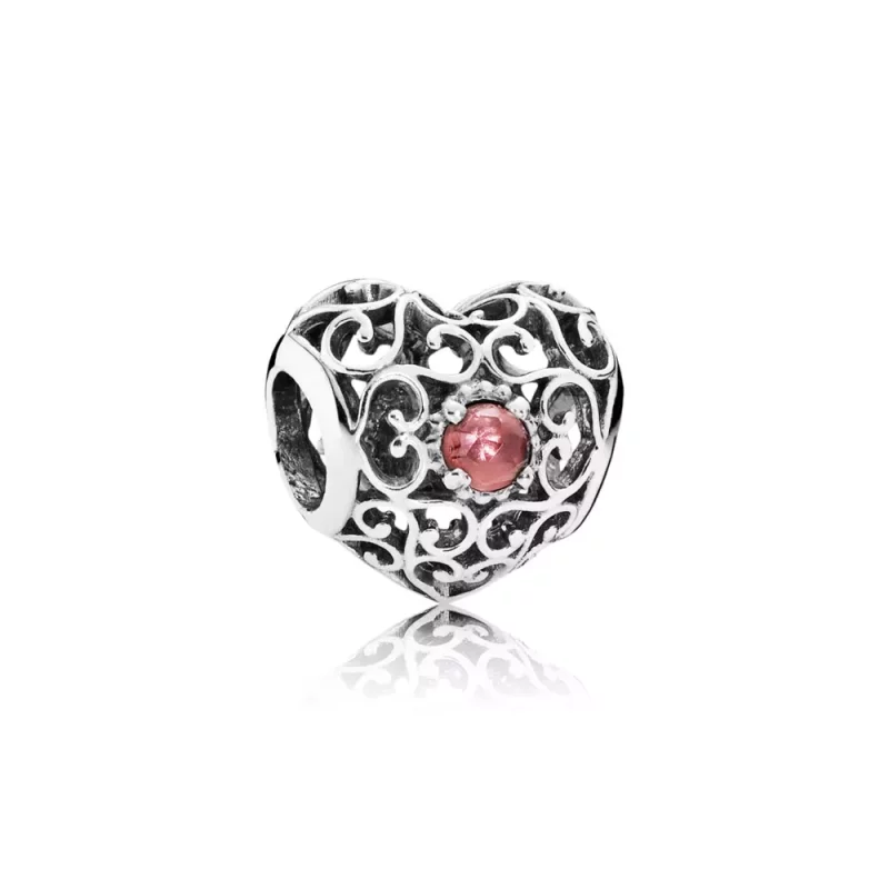 (afbeelding voor) Pandora Zilveren Januari Handtekening Hart Birthstone Bedel 791784Gr