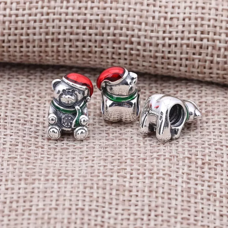 (afbeelding voor) Pandora Zilveren Kerst Teddybeer Bedel 791391ENMX - Bekijken 2