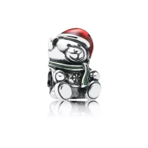 (afbeelding voor) Pandora Zilveren Kerst Teddybeer Bedel 791391ENMX