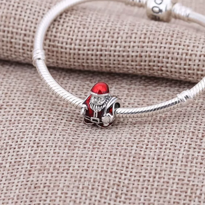 (afbeelding voor) Pandora Zilveren Kerstman Bedel 791231ENMX - Bekijken 2