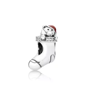 (afbeelding voor) Pandora Zilveren Kerstsok Bedel 791773CZ