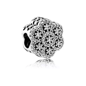 Pandora Zilveren Kristallen Bloemen Bedel 791998CZ (afbeelding voor) Pandora Zilveren Kristallen Bloemen Bedel 791998CZ