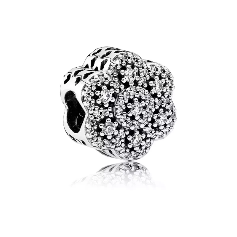(afbeelding voor) Pandora Zilveren Kristallen Bloemen Bedel 791998CZ