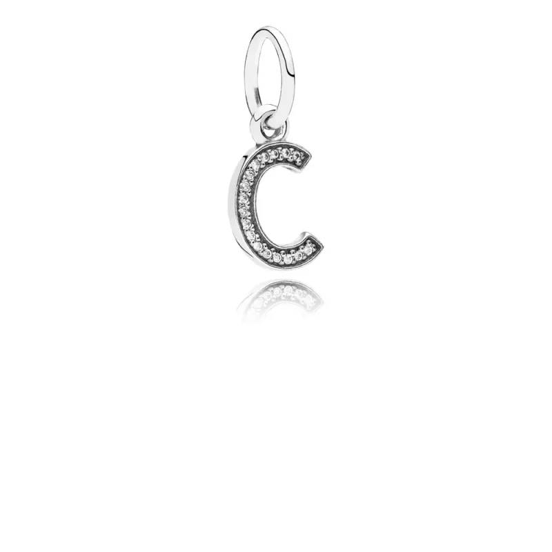 (afbeelding voor) Pandora Zilveren Letter C Hangende Bedel 791315CZ