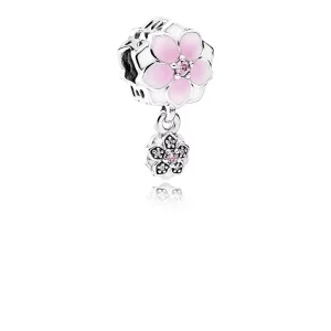 (afbeelding voor) Pandora Zilveren Magnolia Bloom Bleke Cerise Hangende Bedel 792077PCZ