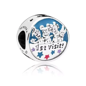 (afbeelding voor) Pandora Zilveren Mickey Mouse En Vrienden "1St Visit" Bedel 7501057371913P