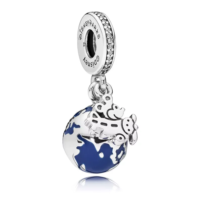 (afbeelding voor) Pandora Zilveren Mickey Mouse Globe Hangende Bedel 7501057371914P - Bekijken 2