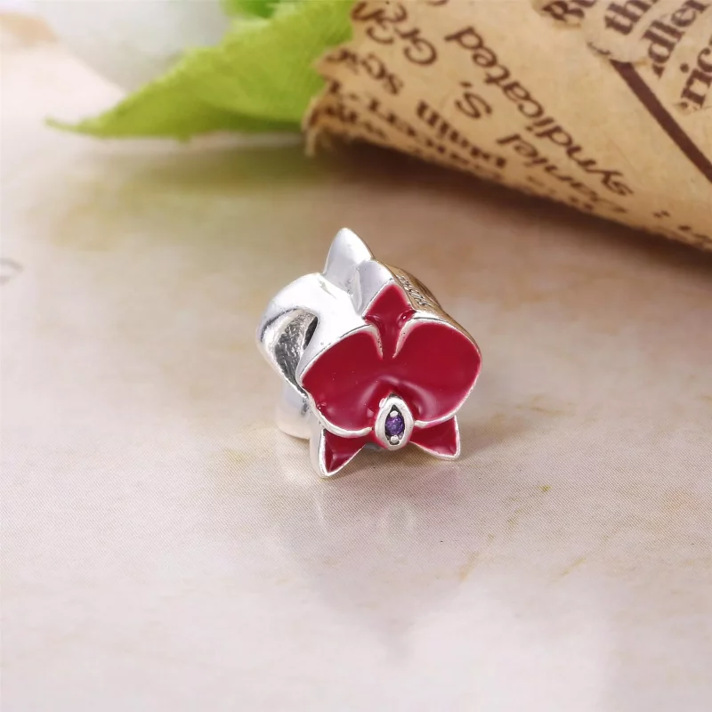 (afbeelding voor) Pandora Zilveren Orchid Bedel 792074En69 - Bekijken 2