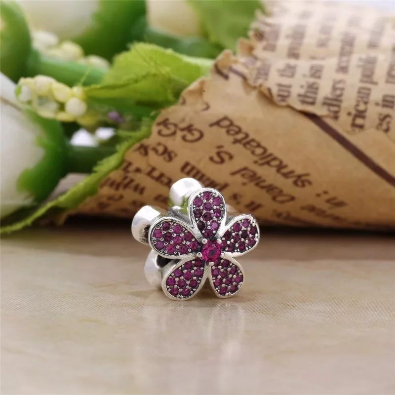 (afbeelding voor) Pandora Zilveren Paars Dazzling Daisy Bedel 791480CZa - Bekijken 2