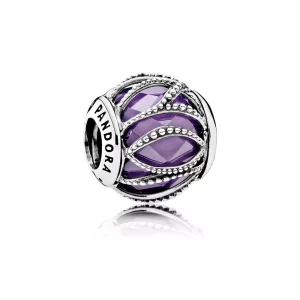 (afbeelding voor) Pandora Zilveren Paarse Verdubbeling Radiance Bedel 791968ACZ