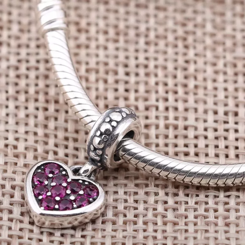 (afbeelding voor) Pandora Zilveren Pavé Hart Hangende Bedel 791023CZr - Bekijken 2