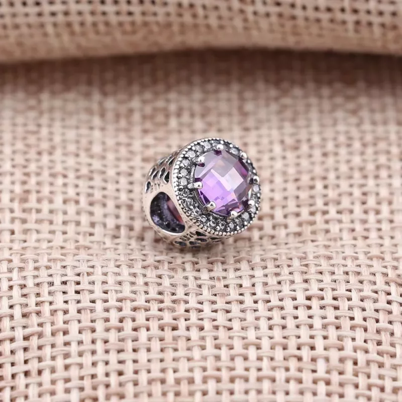 (afbeelding voor) Pandora Zilveren Royal Purple Stralende Harten Bedel 791725Nrp - Bekijken 2