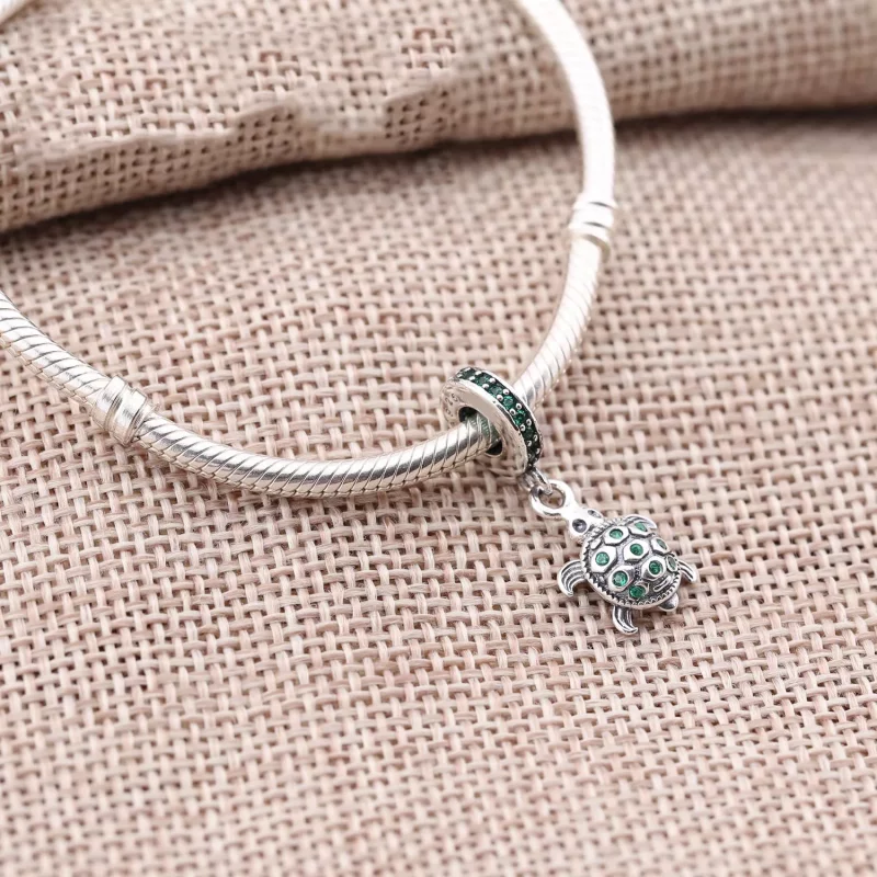 (afbeelding voor) Pandora Zilveren Schildpad Hangende Bedel Pj0042-1H - Bekijken 4