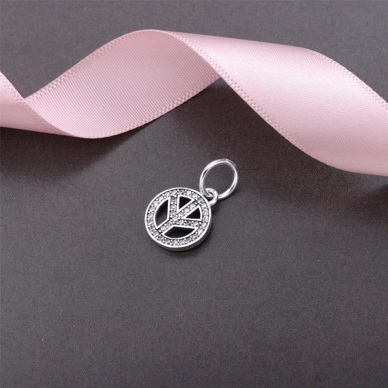 (afbeelding voor) Pandora Zilveren Symbool Van De Vrede Hangende Bedel 791308CZ - Bekijken 2