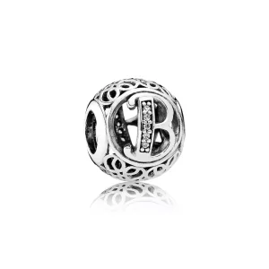 (afbeelding voor) Pandora Zilveren Vintage B Bedel 791846CZ