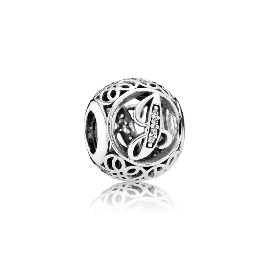 (afbeelding voor) Pandora Zilveren Vintage J Bedel 791854CZ