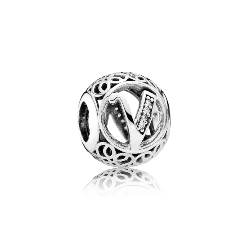 (afbeelding voor) Pandora Zilveren Vintage V Bedel 791866CZ