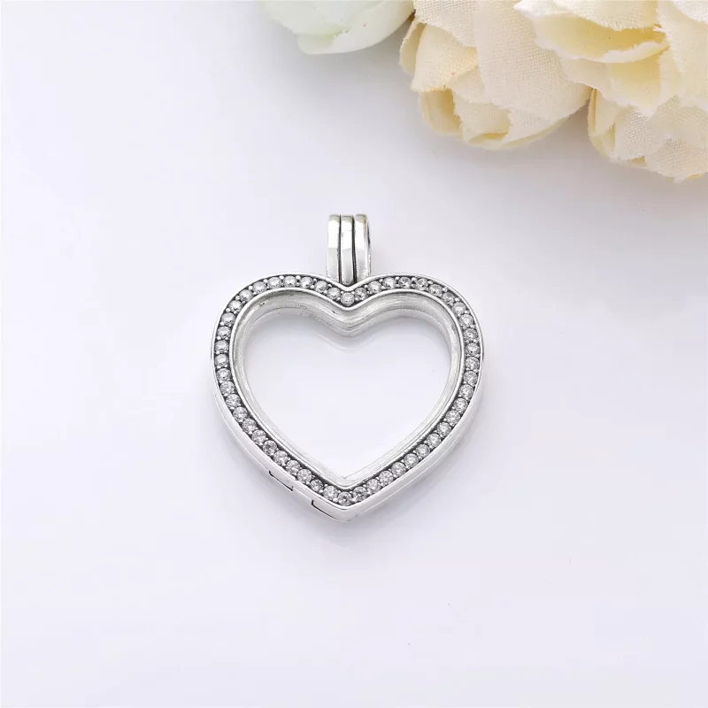 (afbeelding voor) Sparkling Pandora Floating Heart Locket Bedel 797248CZ - Bekijken 2