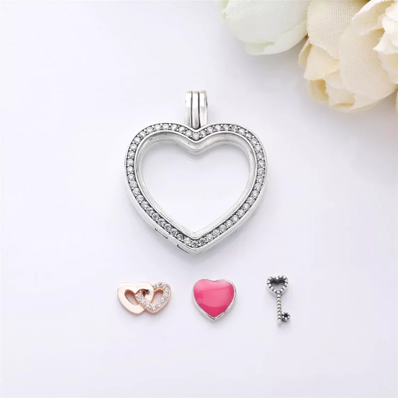(afbeelding voor) Sparkling Pandora Floating Heart Locket Bedel 797248CZ - Bekijken 4
