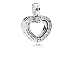 (afbeelding voor) Sparkling Pandora Floating Heart Locket Bedel 797248CZ