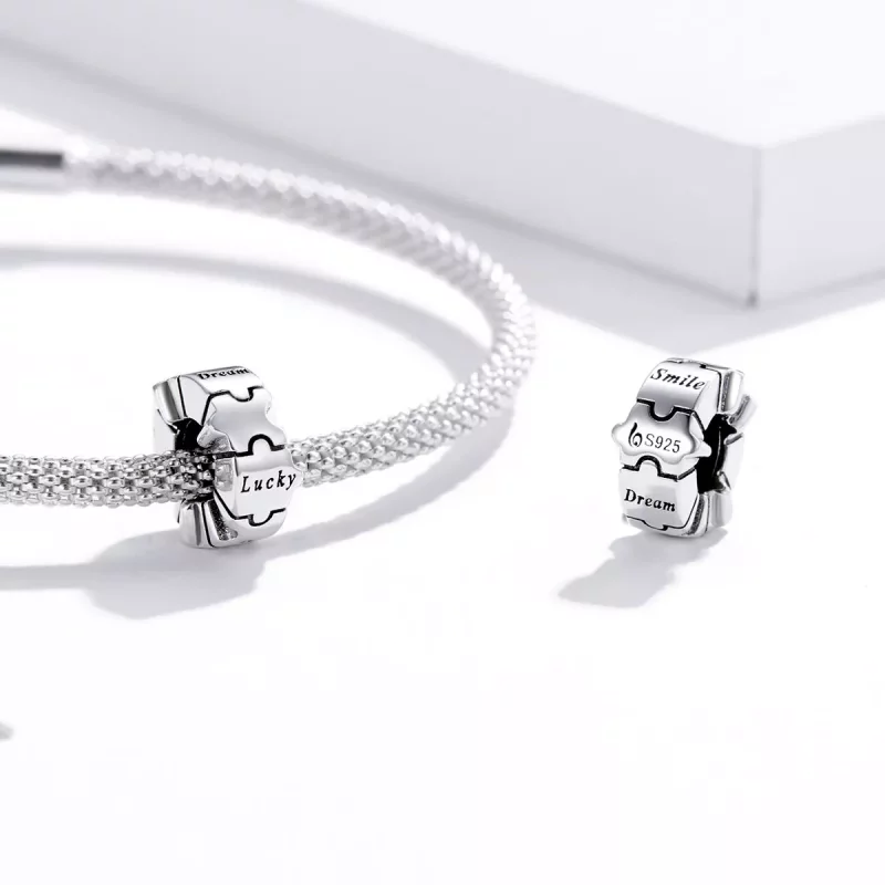 (afbeelding voor) Pandora Style Eenvoudige puzzel Clip Bedel - BSC377 - Bekijken 4