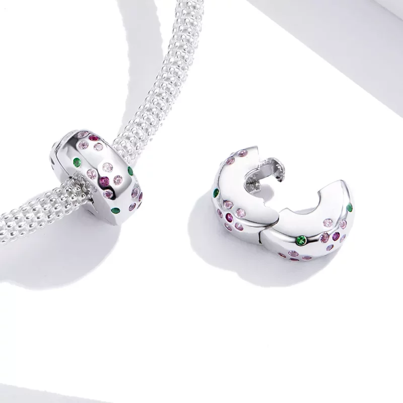 (afbeelding voor) Pandora Style Gecontracteerde bloemen Clip Bedel - BSC245 - Bekijken 2