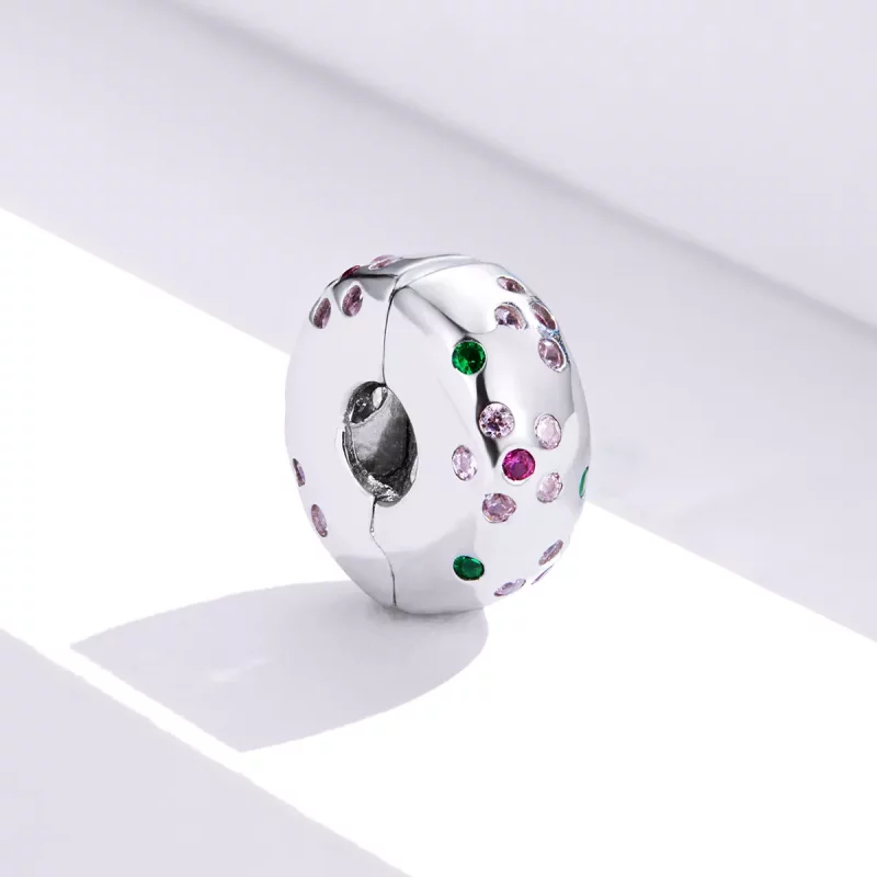 (afbeelding voor) Pandora Style Gecontracteerde bloemen Clip Bedel - BSC245 - Bekijken 3