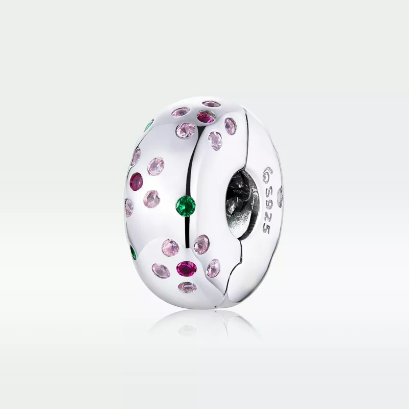 (afbeelding voor) Pandora Style Gecontracteerde bloemen Clip Bedel - BSC245 - Bekijken 5