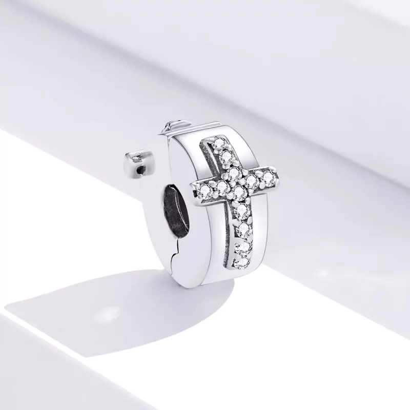 (afbeelding voor) Pandora Style Kruis Clip Bedel - SCC1497 - Bekijken 3