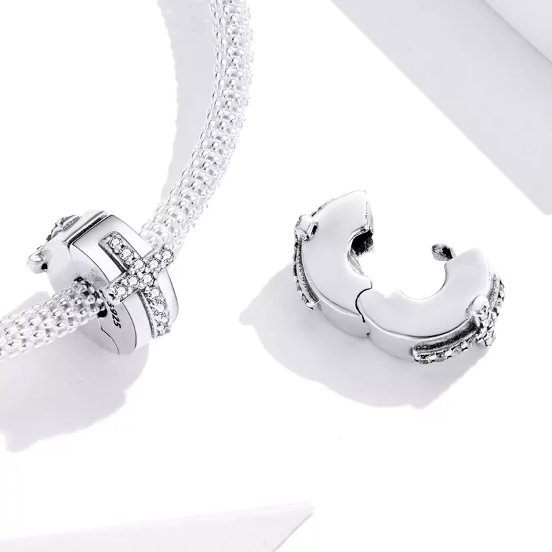 (afbeelding voor) Pandora Style Kruis Clip Bedel - SCC1497 - Bekijken 4