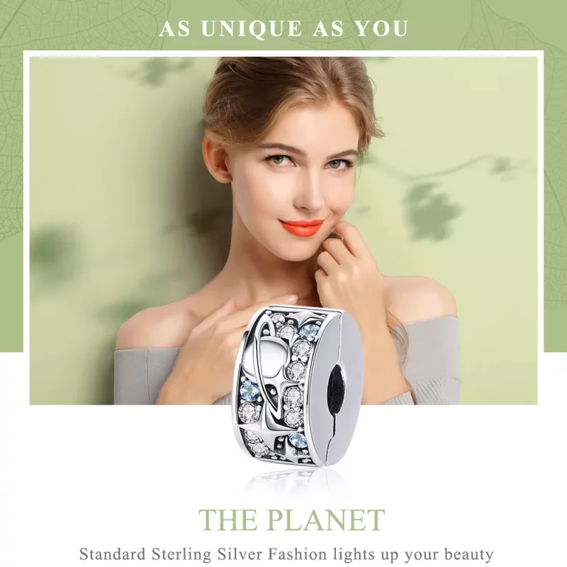 (afbeelding voor) Pandora Style Planeet Clip Bedel - SCC985 - Bekijken 6