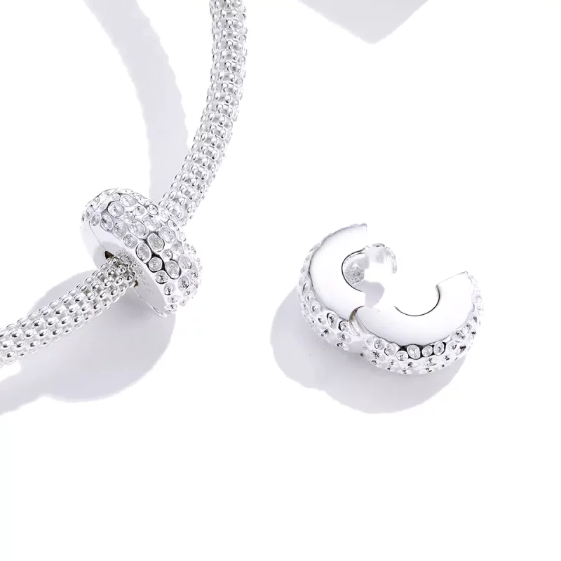 (afbeelding voor) Pandora Style Textuur Clip Bedel - SCC1490 - Bekijken 2