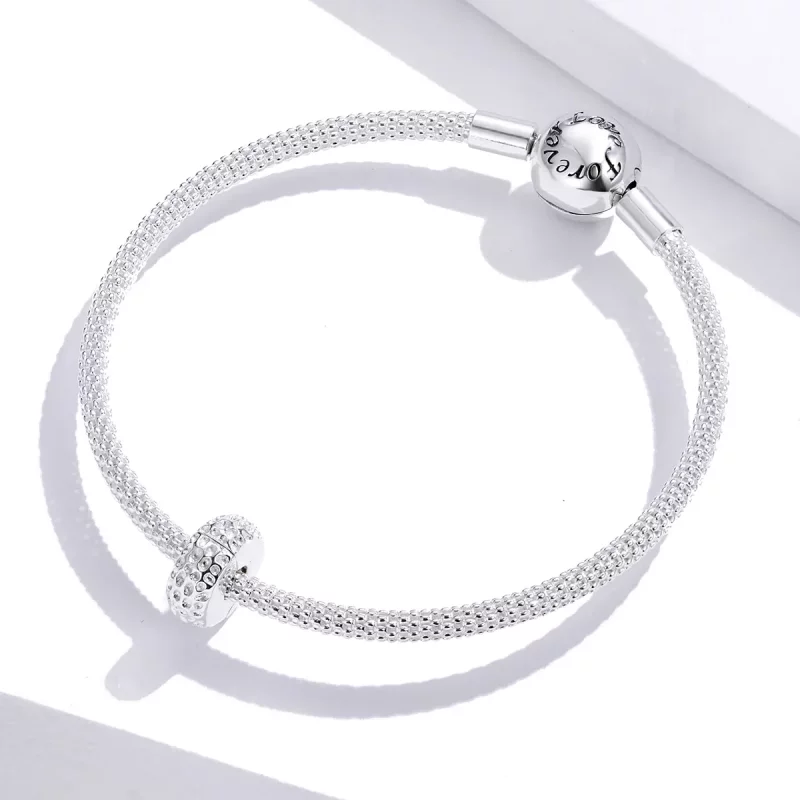 (afbeelding voor) Pandora Style Textuur Clip Bedel - SCC1490 - Bekijken 4