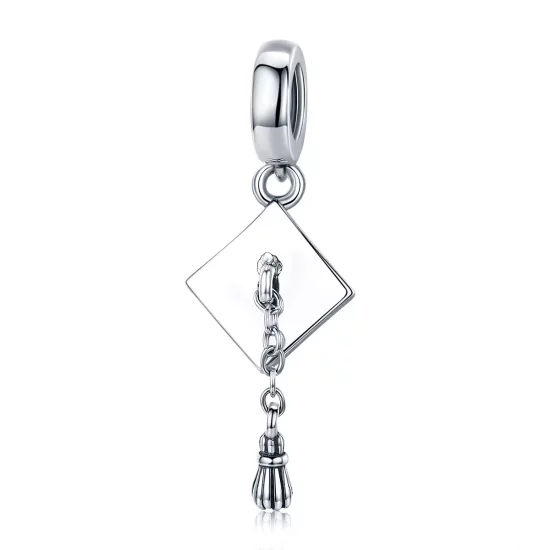 (afbeelding voor) Pandora Style Afstuderen sleuvengraver Cap Hangende Bedel - SCC459