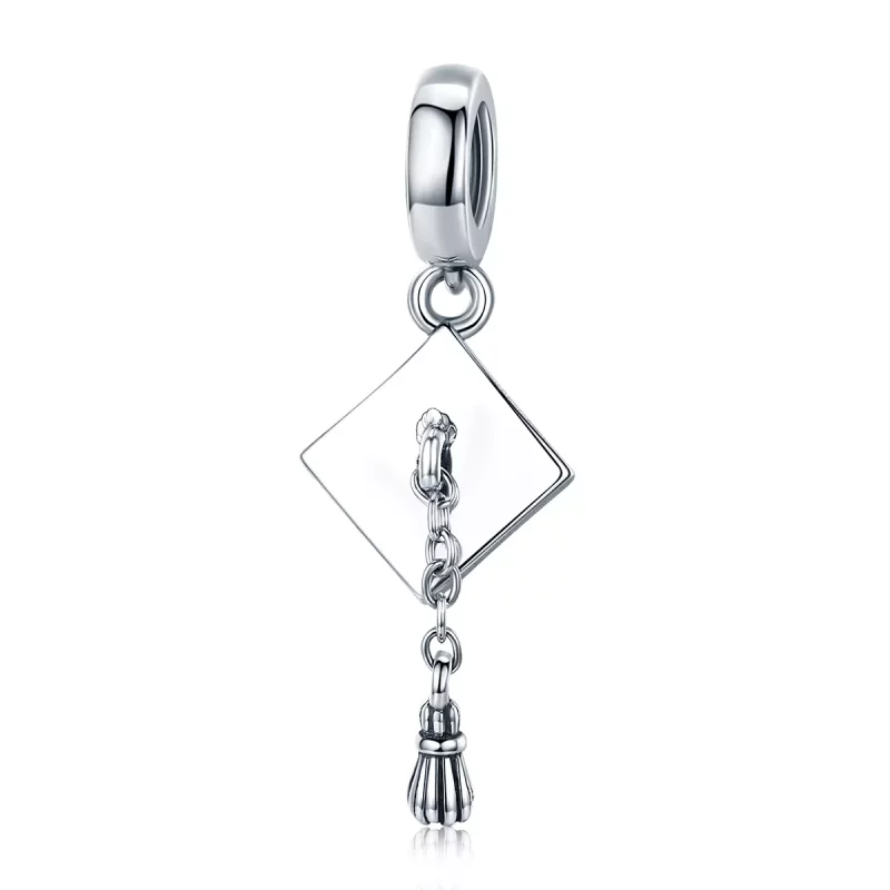 (afbeelding voor) Pandora Style Afstuderen sleuvengraver Cap Hangende Bedel - SCC459