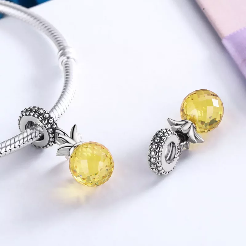 (afbeelding voor) Pandora Style Ananas Hangende Bedel - SCC150 - Bekijken 5