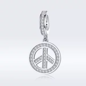 (afbeelding voor) Pandora Style anti-oorlog Hangende Bedel - SCC1367