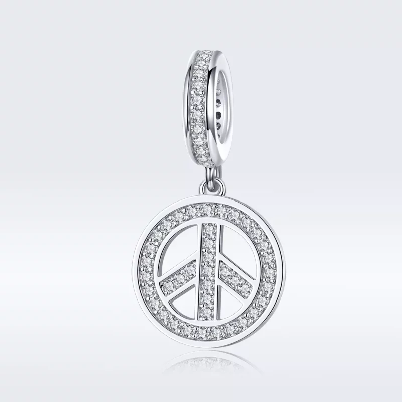 (afbeelding voor) Pandora Style anti-oorlog Hangende Bedel - SCC1367