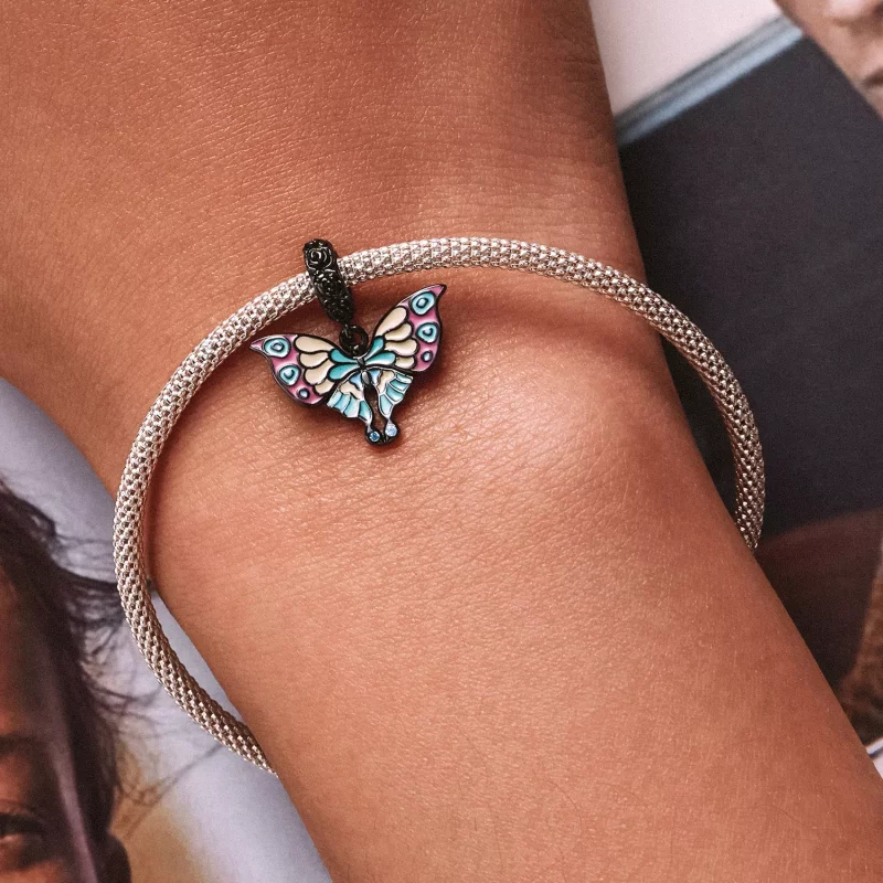 (afbeelding voor) Pandora Style Artistieke Vlinder Hangende Bedel - SCC2240 - Bekijken 6