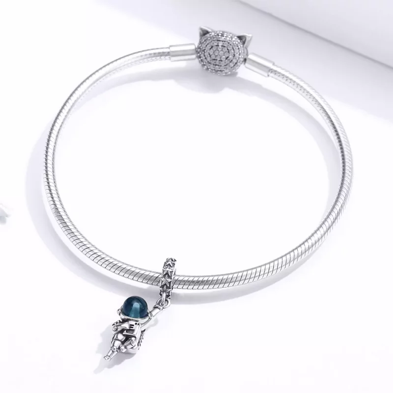 (afbeelding voor) Pandora Style Astronaut Hangende Bedel - BSC202 - Bekijken 3