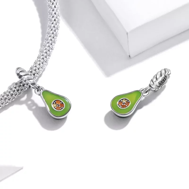 (afbeelding voor) Pandora Style Avocado Hangende Bedel - BSC472 - Bekijken 4