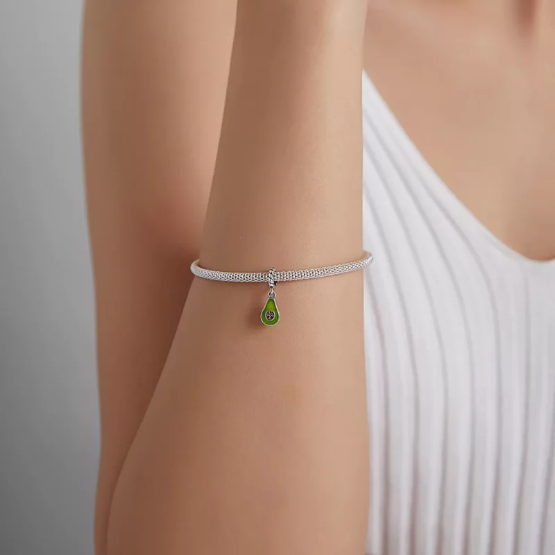 (afbeelding voor) Pandora Style Avocado Hangende Bedel - BSC472 - Bekijken 5