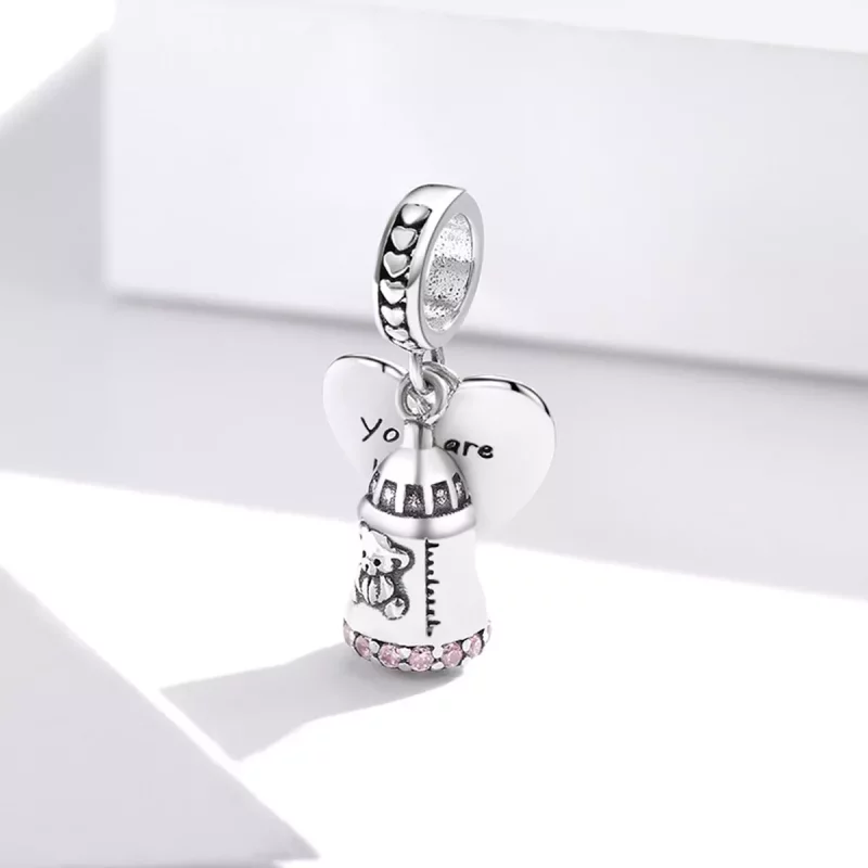 (afbeelding voor) Pandora Style Baby Beer Fles Hangende Bedel - BSC491 - Bekijken 2